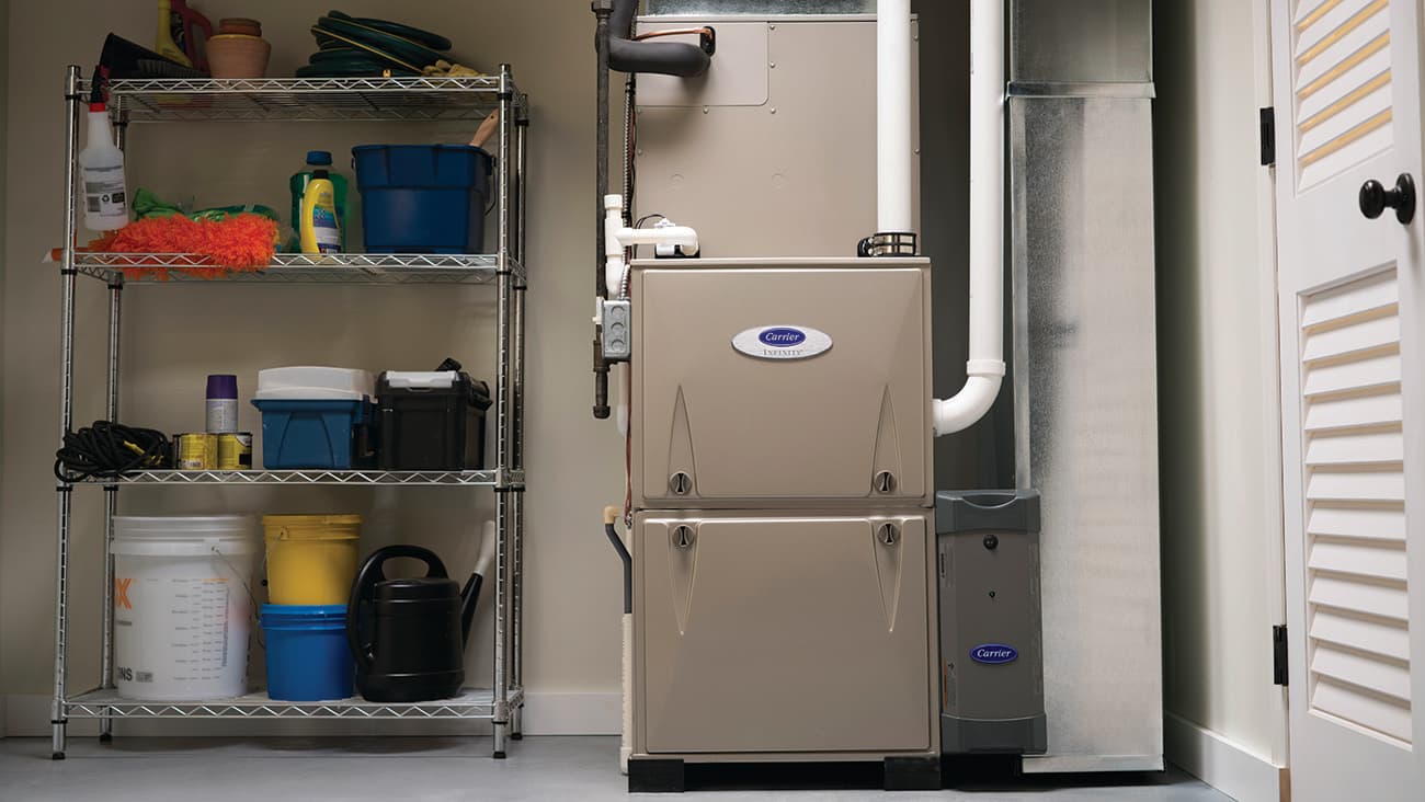 Carrier horizontal furnace installation